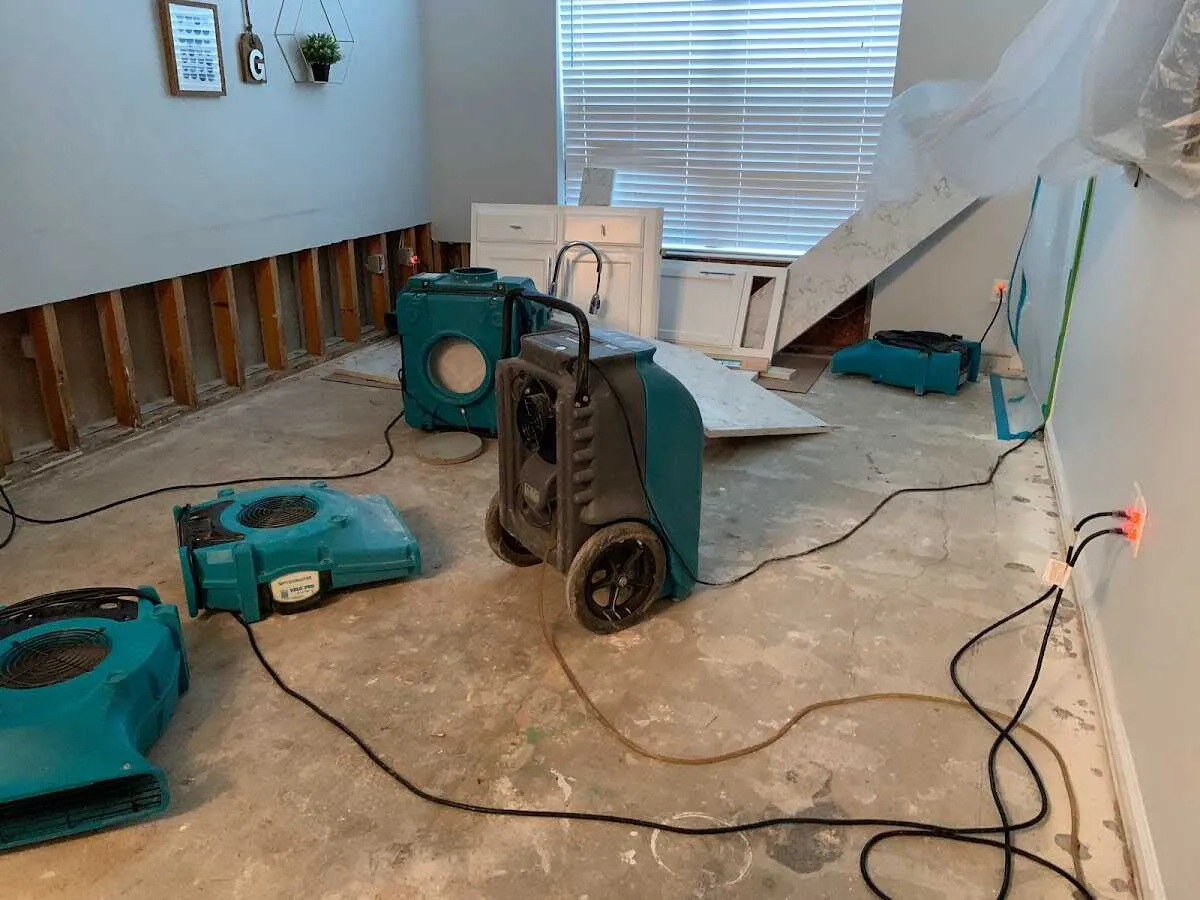 Dehumidifier in flood-cut room for Water Extraction & Removal in Findlay